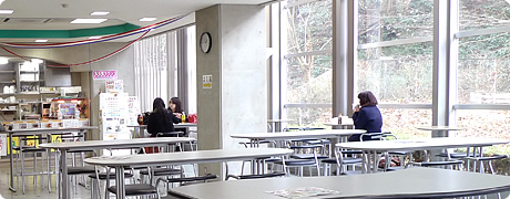 陽の光がたっぷりと入るラウンジは、ひと休みしたい時にもぴったり。